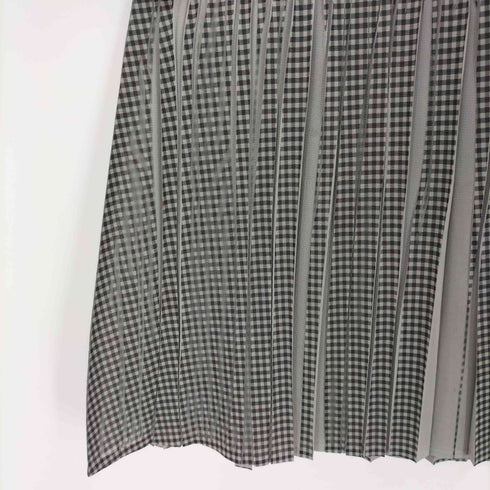 プリーツプリーズイッセイミヤケ PLEATS PLEASE ISSEY MIYAKE 2002SS プリーツ加工 ギンガムチェック スリットプリーツ ロングスカート レディース JPN:1