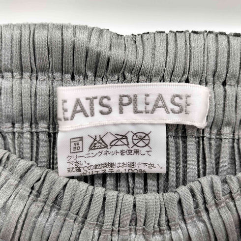 プリーツプリーズイッセイミヤケ PLEATS PLEASE ISSEY MIYAKE 2002SS プリーツ加工 ギンガムチェック スリットプリーツ ロングスカート レディース JPN:1