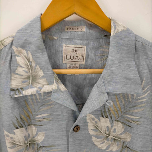 LUAU シルク混リーフ柄開襟アロハシャツ メンズ JPN:XXL