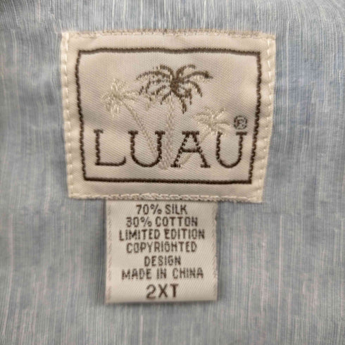LUAU シルク混リーフ柄開襟アロハシャツ メンズ JPN:XXL