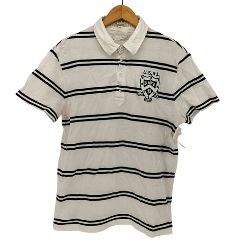 ポロジーンズカンパニーラルフローレン POLO JEANS COMPANY RALPH LAUREN ロゴワッペン ボーダー S/S ポロシャツ メンズ JPN:XL