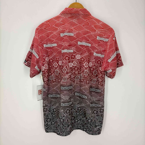 サウスポール SOUTHPOLE S/S 和柄開襟シャツ メンズ JPN:M
