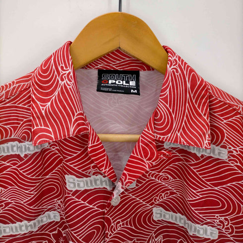 サウスポール SOUTHPOLE S/S 和柄開襟シャツ メンズ JPN:M