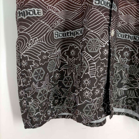 サウスポール SOUTHPOLE S/S 和柄開襟シャツ メンズ JPN:M