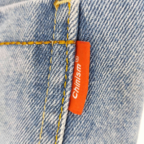 THE Chinsm テーパードワイドデニムパンツ メンズ
