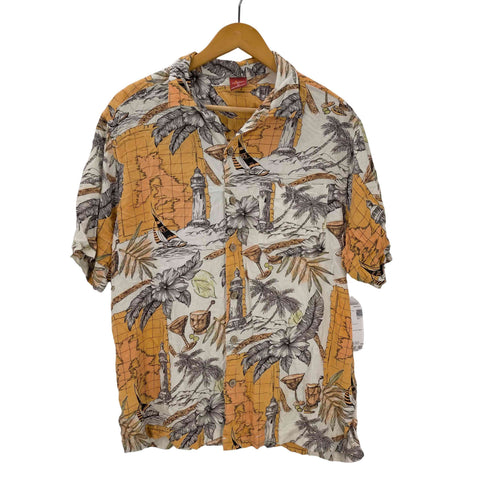 JUNCTION WEST S/S 地図柄レーヨン開襟シャツ メンズ JPN:M
