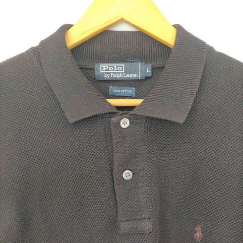 ポロバイラルフローレン Polo by RALPH LAUREN ポニー刺繍 鹿の子 L/S ニットポロシャツ メンズ JPN:L