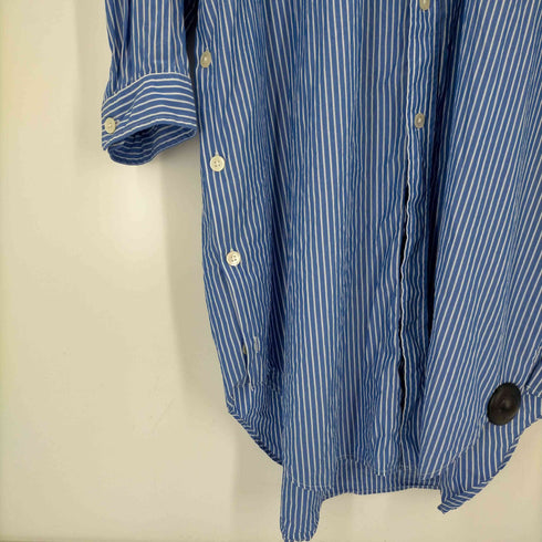 メゾンスペシャル MAISON SPECIAL Prime-Over Supima Cotton Typewriter Stripe Maxi Shirt Coat メンズ 02