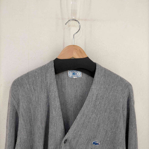 アイゾッドラコステ IZOD LACOSTE 70-80s MADE IN USA 糸巻き青タグ アクリルカーディガン メンズ import:L