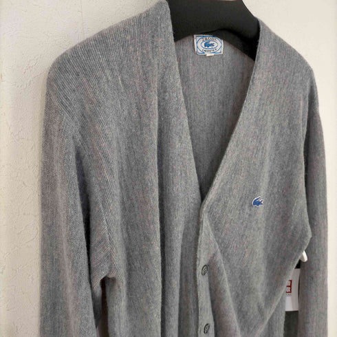 アイゾッドラコステ IZOD LACOSTE 70-80s MADE IN USA 糸巻き青タグ アクリルカーディガン メンズ import:L