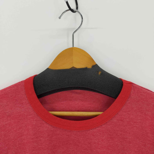 企業ロゴ リンガーTシャツ メンズ