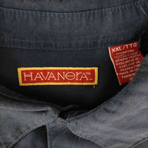 ハバネラ HAVANERA レーヨン混 キューバシャツ メンズ XXL