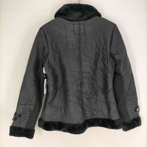RIVER ISLAND 裏地ボア レザージャケット メンズ 12