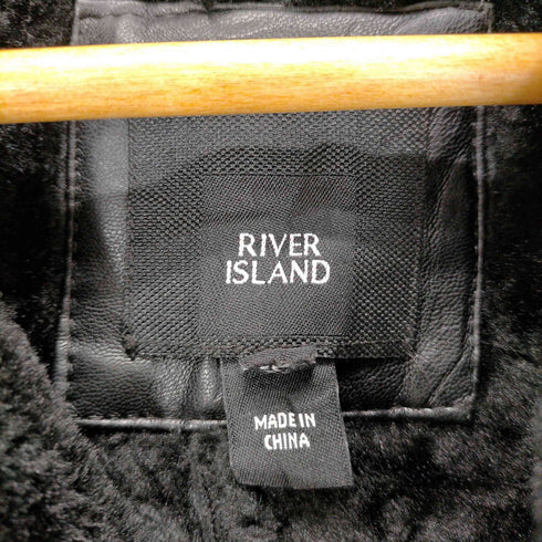 RIVER ISLAND 裏地ボア レザージャケット メンズ 12