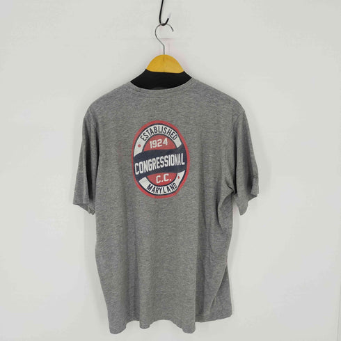 企業ロゴ Tシャツ バックプリント 霜降りグレー メンズ JPN:L