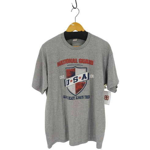 USA製ボディ NATIONAL GUARD Tシャツ 霜降りグレー メンズ JPN:XL