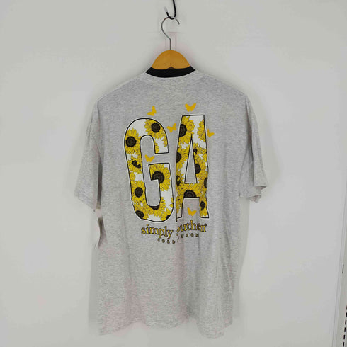 SIMPLY SOUTHERN ひまわり Tシャツ カレッジプリント 両面プリント 霜降りグレー メンズ JPN:XL