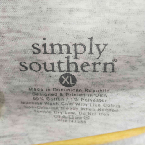 SIMPLY SOUTHERN ひまわり Tシャツ カレッジプリント 両面プリント 霜降りグレー メンズ JPN:XL