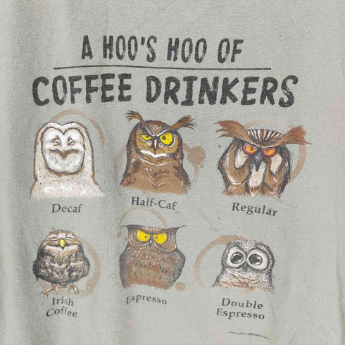 COFFEE フクロウ Tシャツ メンズ ONE SIZE