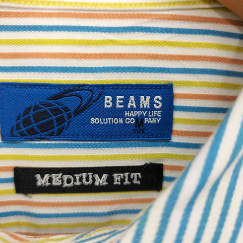 ビームス BEAMS ストライプ S/Sシャツ メンズ JPN:M