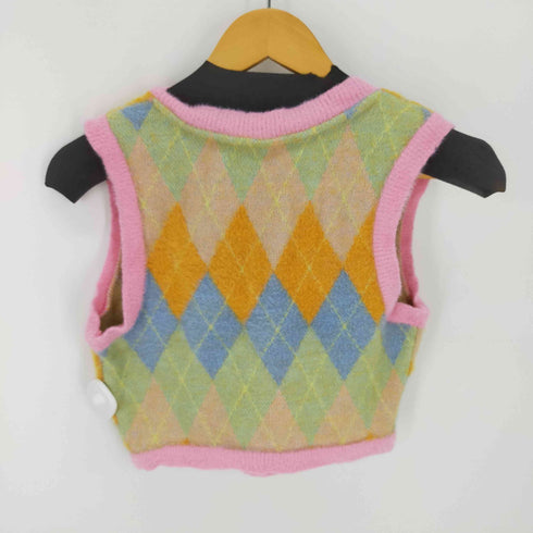 ベルシュカ BERSHKA Fuzzy Knitted Cropped Sleeveless Top レディース JPN:XS