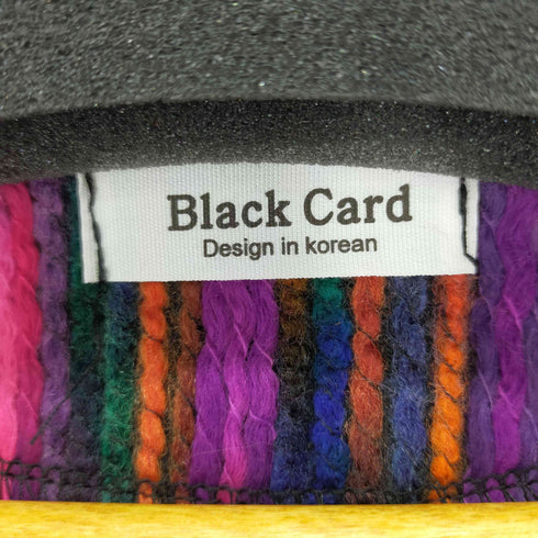 Black Card マルチカラーニットジャケット レディース