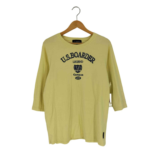 U.S.BOARDER KIXX アーチロゴプリント クォータースリーブクルーネックTシャツ メンズ JPN:L