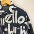HELLO SIR 你好先生 ペイント文字 総柄 デニムジャケット メンズ JPN:XL