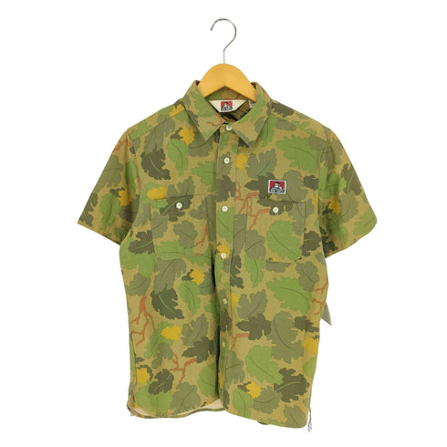 ベンデイビス BEN DAVIS リーフ柄 レギュラーカラーシャツ メンズ import:M