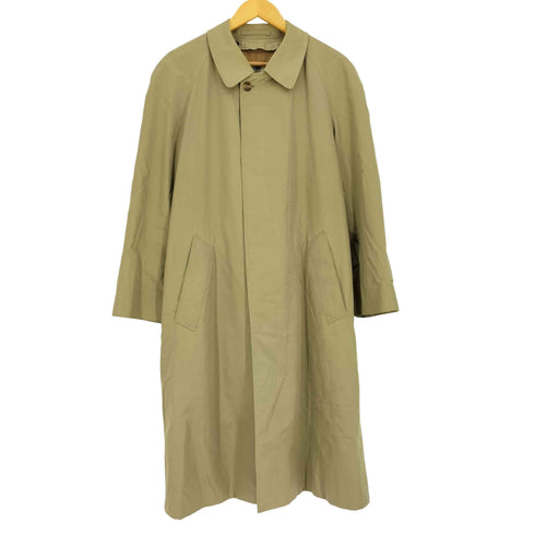 アクアスキュータム AQUASCUTUM 90S 英国製 ライナー付き 裏地チェック 比翼 ステンカラー コート メンズ