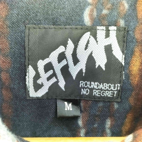 レフラー Leflah 総柄 ロゴ刺繍 ポケットシャツ メンズ JPN:M