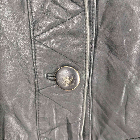 ZAB WOMEN レザージップハーフコート メンズ UK:44