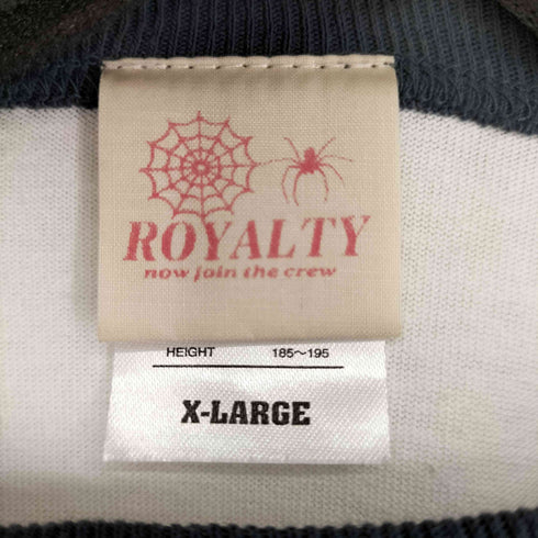 ROYALTY S/S フロントプリントリンガーTシャツ メンズ JPN:XL