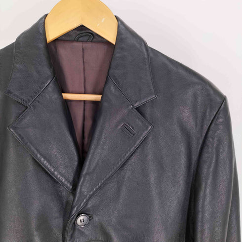 パッゾ PAZZO LHOMME NOUVEAU カウ レザー 3B チェスター ハーフコート ジャケット メンズ JPN:3