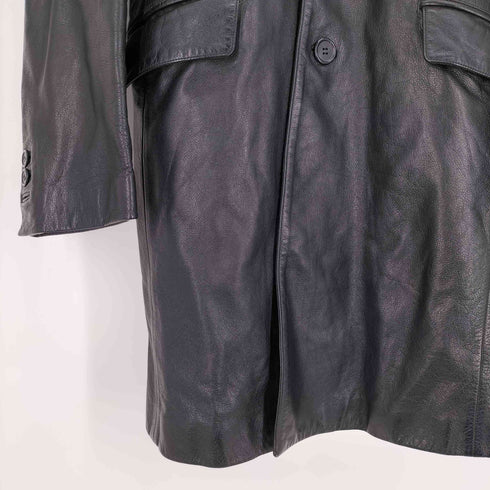 パッゾ PAZZO LHOMME NOUVEAU カウ レザー 3B チェスター ハーフコート ジャケット メンズ JPN:3