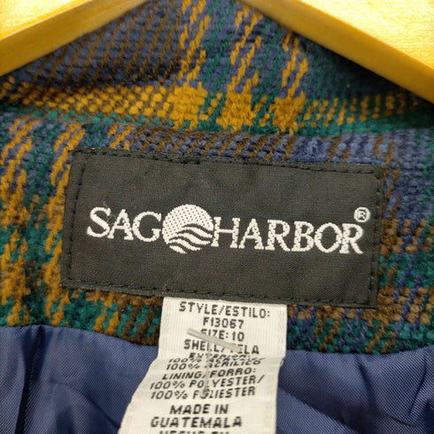 サグハーバー SAG HARBOR チェック柄ウールテーラードジャケット レディース US:10