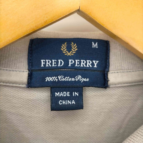 フレッドペリー FRED PERRY ロゴ刺繍 鹿の子ポロシャツ メンズ import:M