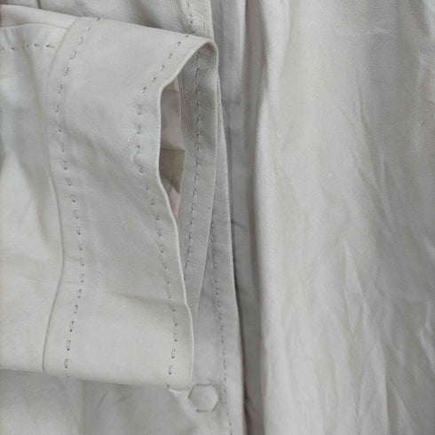 リズ クレイボーン LIZ Claiborne レザーノーカラーハーフコート レディース 2X