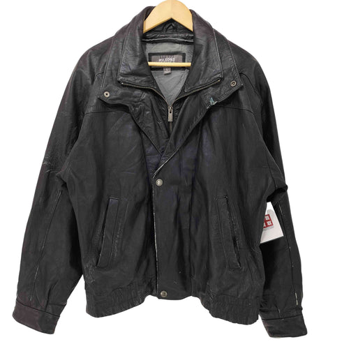 ウィルソン Wilsons Leather レイヤードデザインレザージップブルゾン メンズ JPN:L