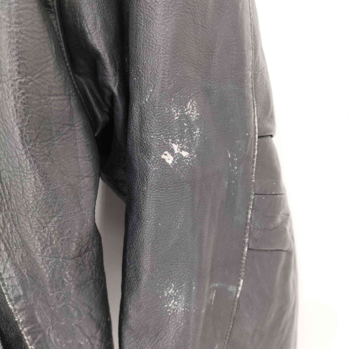 ウィルソン Wilsons Leather レイヤードデザインレザージップブルゾン メンズ JPN:L