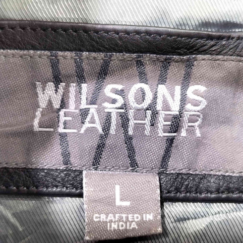 ウィルソン Wilsons Leather レイヤードデザインレザージップブルゾン メンズ JPN:L