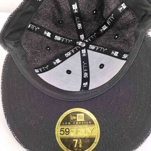 ニューエラ NEW ERA NY刺繍ウールヘリンボーン6パネルキャップ メンズ 7 3/8