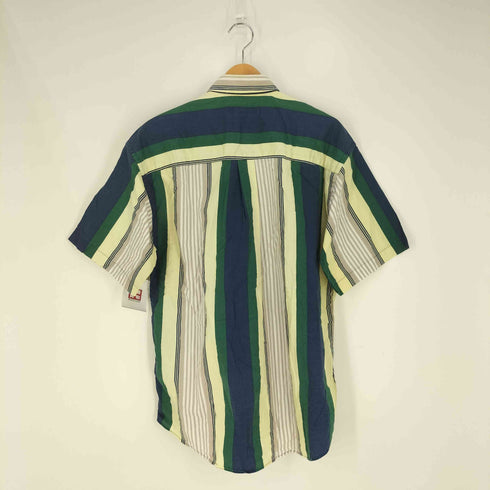 ナチュラルイシュー NATURAL ISSUE マルチストライプ 半袖ボタンダウンシャツ メンズ import:M