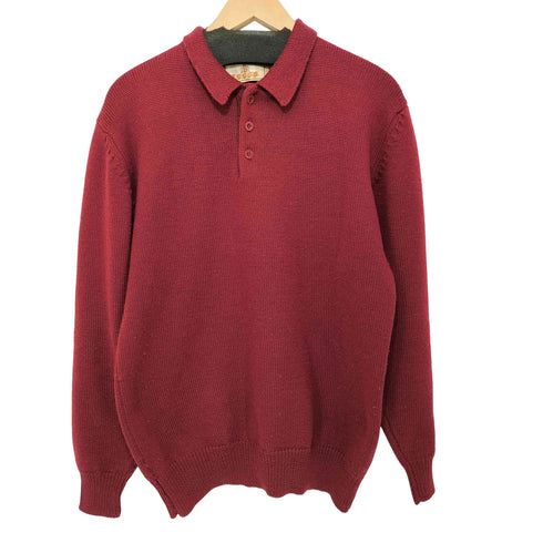 バラクータ BARACUTA 80-90s ニットポロシャツ 襟付きウールニット メンズ import:L