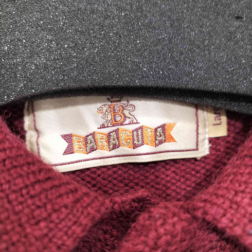 バラクータ BARACUTA 80-90s ニットポロシャツ 襟付きウールニット メンズ import:L