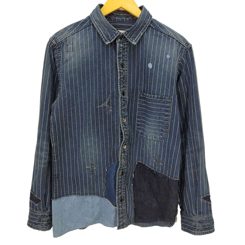 ジャパンブルージーンズ JAPAN BLUE JEANS Revolve Remake Stripped Shirts メンズ L