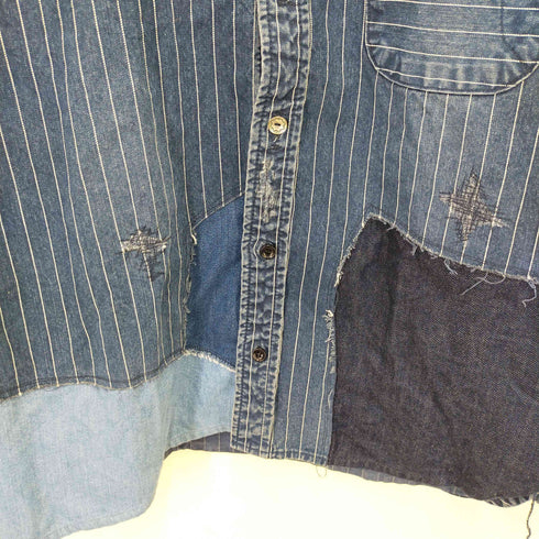 ジャパンブルージーンズ JAPAN BLUE JEANS Revolve Remake Stripped Shirts メンズ L