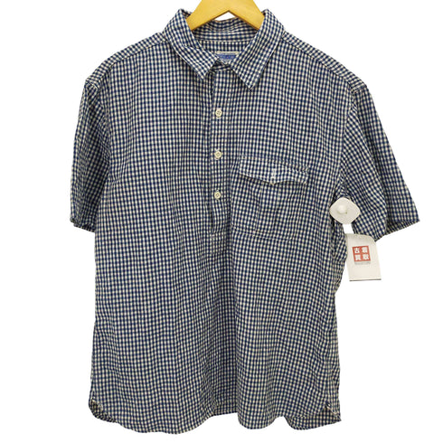 ザファットヘッド the flat head GINGHAM CHECK PULLOVER SHIRT メンズ L