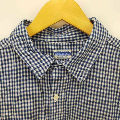 ザファットヘッド the flat head GINGHAM CHECK PULLOVER SHIRT メンズ L