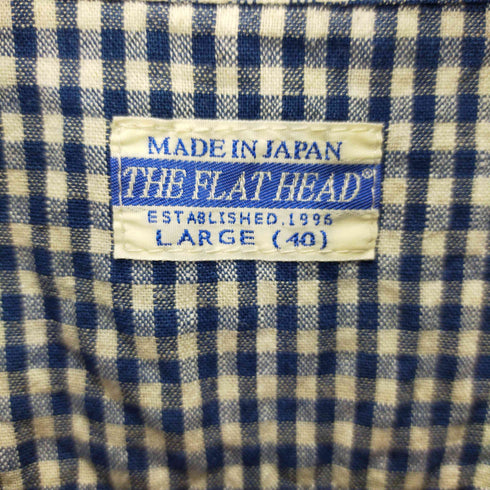 ザファットヘッド the flat head GINGHAM CHECK PULLOVER SHIRT メンズ L